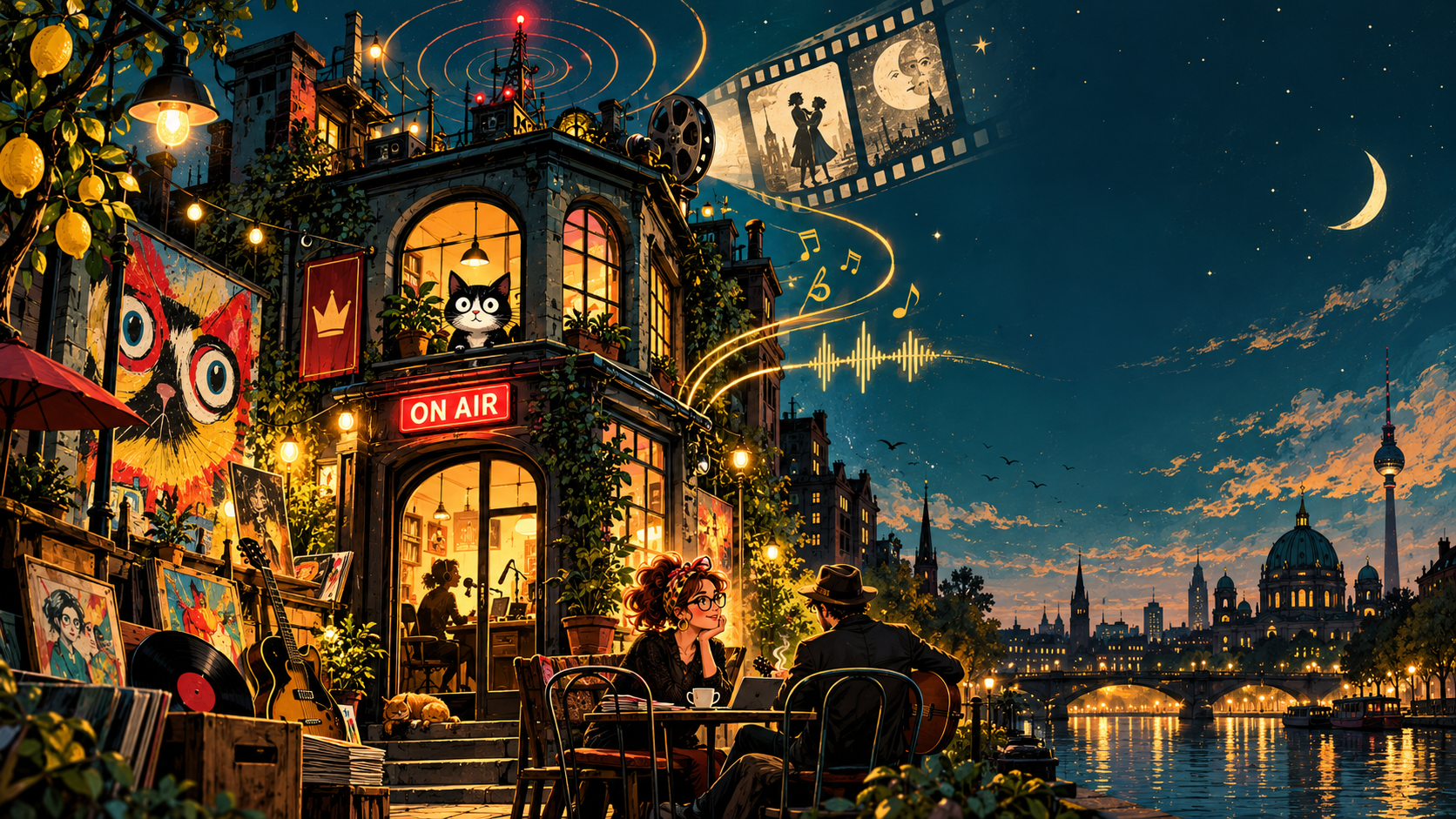 The WitWisdom studio at night